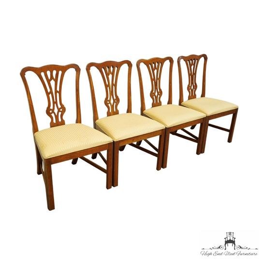 Set Of 4 Davis Cabinet Co. Antiqued Solid Knotty Pine Rustic Country Style Dining Chairs 2262