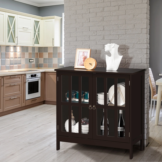 31.5" W Disassembly Double Door Inner Compartment MDF Sideboard