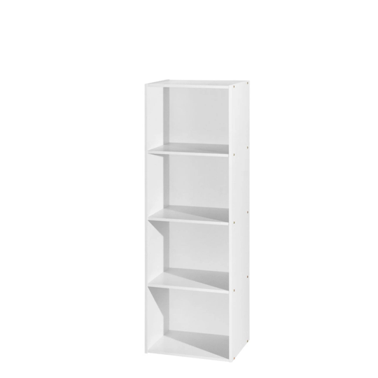 47.25" White Multipurpose Bookcase with 4-Shelves