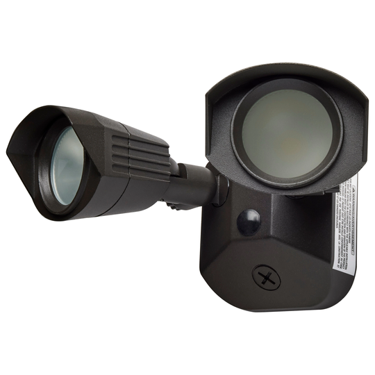 LED Security Light - Dual Head - Bronze Finish - 3000K - 120-277V - 120V