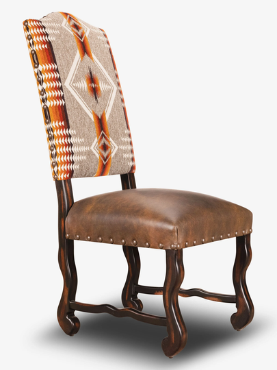 Chieftain Leather & Fabric Dining Chair