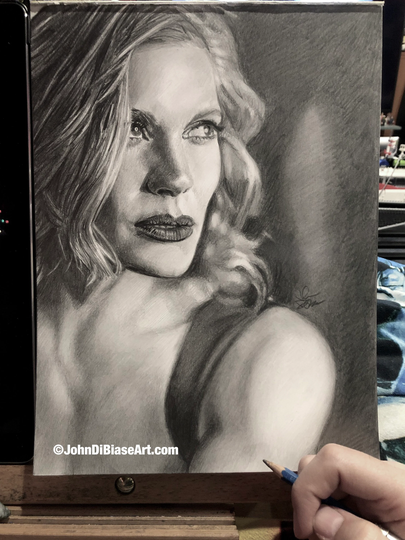Katee Sackhoff Original Pencil Drawing | Not A Print