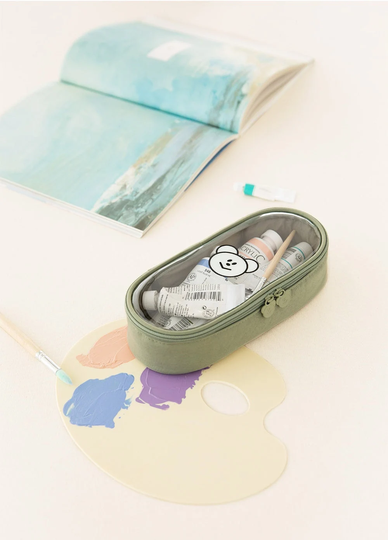 Bear Pencil Case [4Colors]/Cable Pouch Makeup Pen Cosmetics Brush Bag Daily Dubudumo