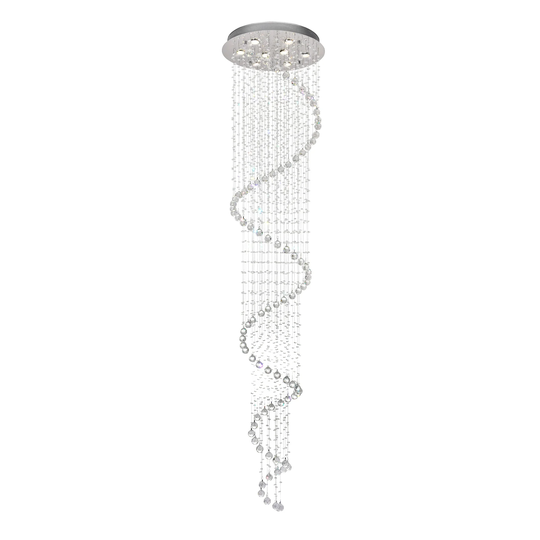Spiral 8 Light Flush Mount With Chrome Finish