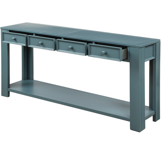 Console Table for Entryway Hallway with Storage Drawers and Bottom Shelf