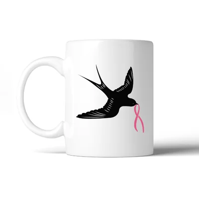 Agathe Ribbon and Swallows Birds Coffee Mug
