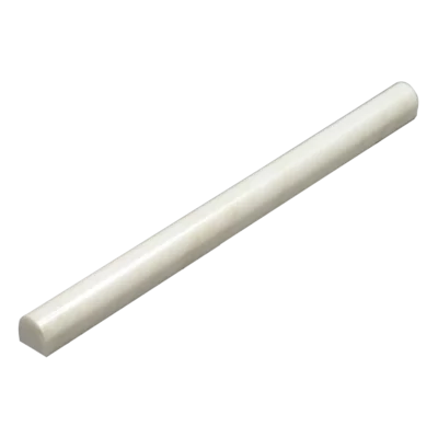Arabescato 0.75" x 12" Polished Marble Pencil Liner Tile Trim in White