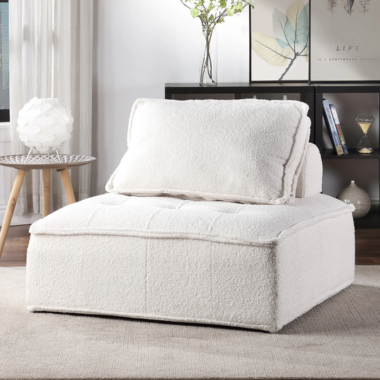 Upholstered Seating Armless Accent Chair Leisure Sofa Lounge Chair Lazy Sofa Barrel Chair