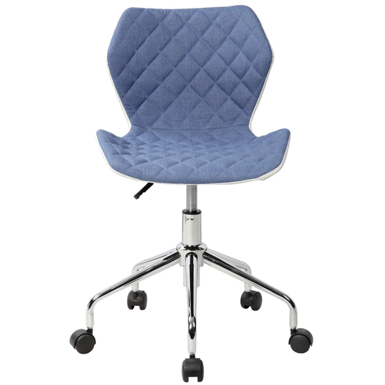 Modern Deluxe Height Adjustable Office Task Chair, Blue/Grey