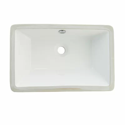 Castillo Vitreous China Rectangular Undermount Bathroom Sink with Overflow