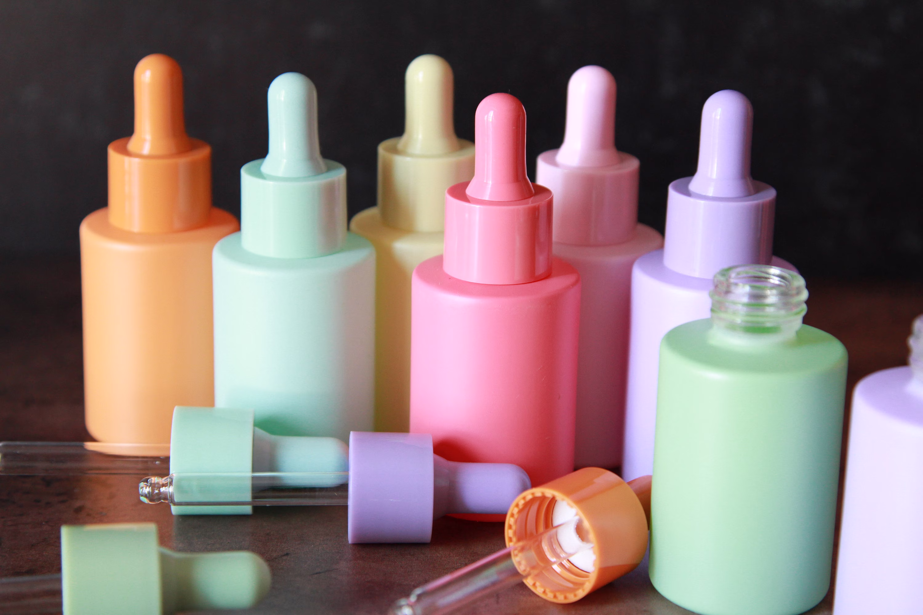 1Oz | 30Ml Colorful Glass Dropper Bottle | Neck Size 20/410 High Quality Cosmetics Packaging
