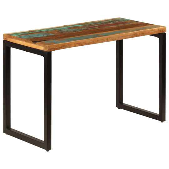 Dining Table 45.3"x21.7"x29.9" Solid Reclaimed Wood and Steel