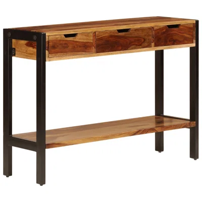 Tullis 13.8" Wide 3 Drawer Sheesham Wood Buffet Table