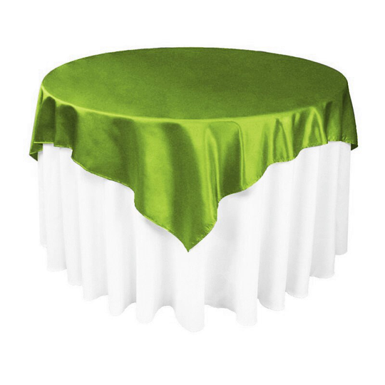 Lime Satin Table Overlay 58''x58''