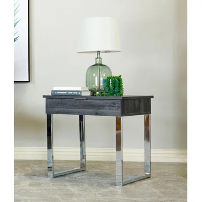Kassadi Sled End Table with Storage