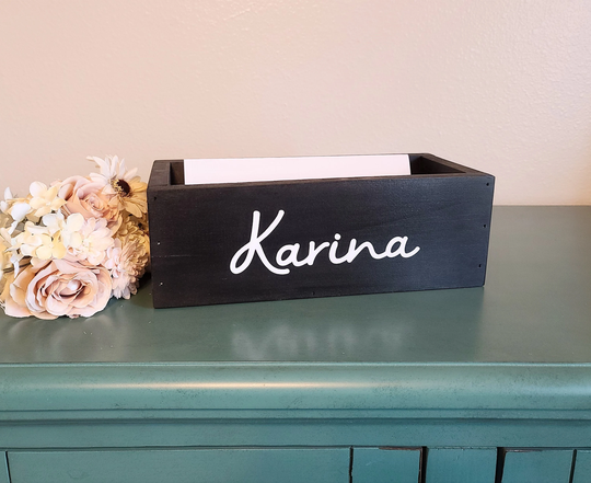 Personalized Gift For Graduate, College Student Gift, Dorm Room Decor, Mail Organizer, Desk Storage, Custom Wooden Catch All, Grad