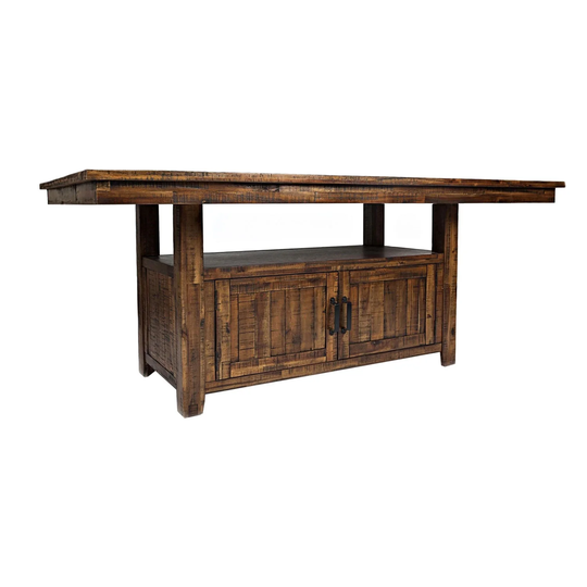 Wooden Dining Table in Distressed Dark Oak - Distressed Dark Oak