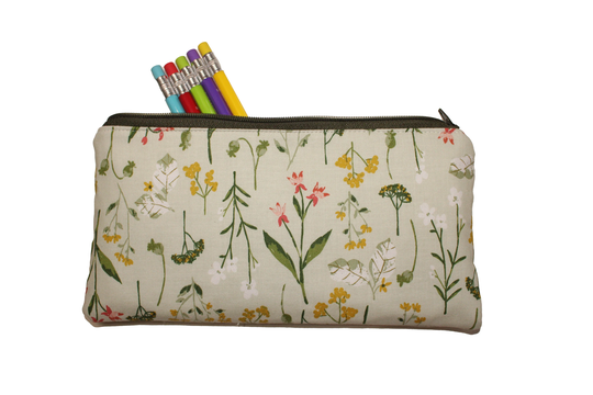 Emily Pencil Pouch Minty Floral