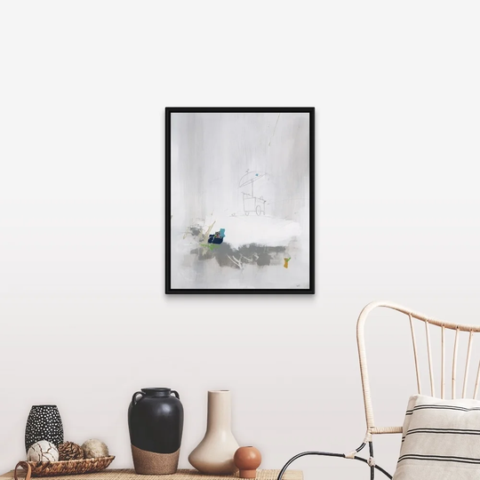 "Across the Block XIII" Black Float Frame Canvas Art
