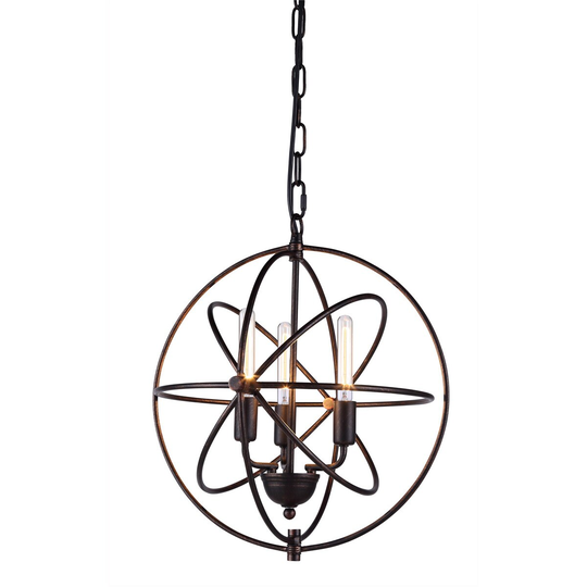 Vienna 3 light Dark Bronze Pendant - One Size