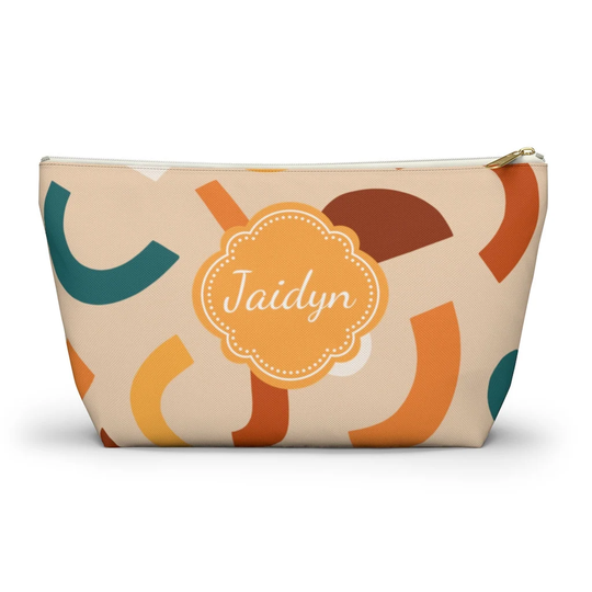 Personalized Boho Cosmetic Bag For Teen, Aesthetic Name Bag, Travel Pencil Case