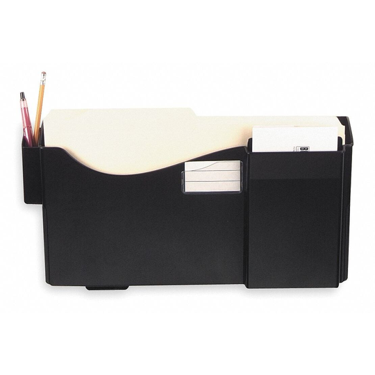 Officemate Wall Rack Starter Pocket: 1 Compartments, Plastic, Black 21720 - 1 Each