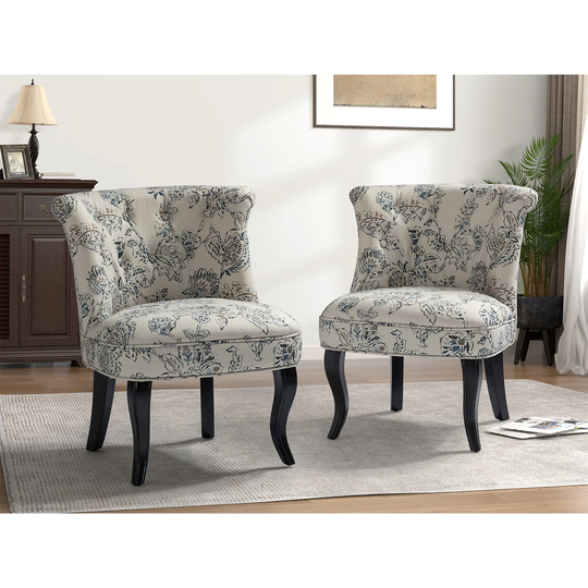 Ainize Contemporary and Classic Side Chair with Black Wooden Leg set of 2