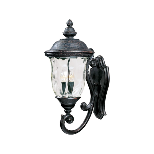 Maxim Bronze Vivex Water Glass Shade Carriage House 3-light Outdoor Wall Mount Light