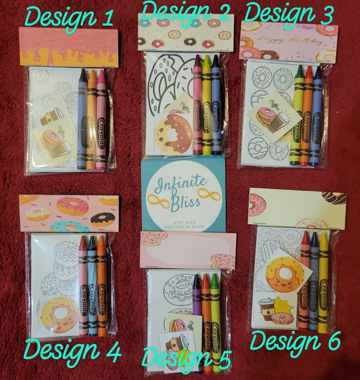 Donut Coloring Packs | Pages Party Favor Crayola Crayons