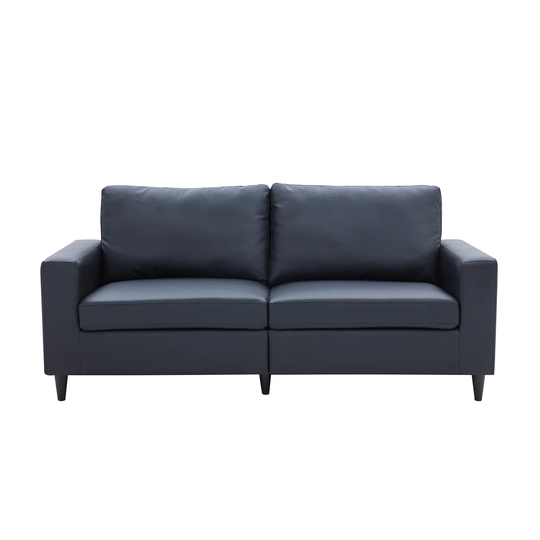2 Seat Sofa PU Leather High Resilience Foam Upholstered Sofas & Couches
