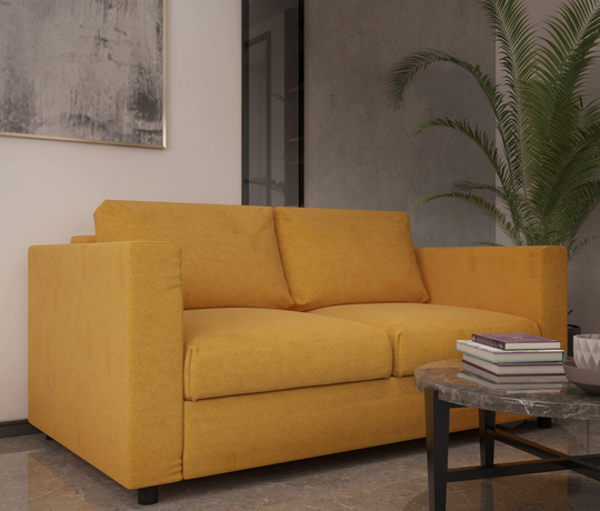 Finnala 2-Seat Sofa Cover, Handmade Natural Linen Slipcover - Custom Made To Fit Ikea Finala Couch