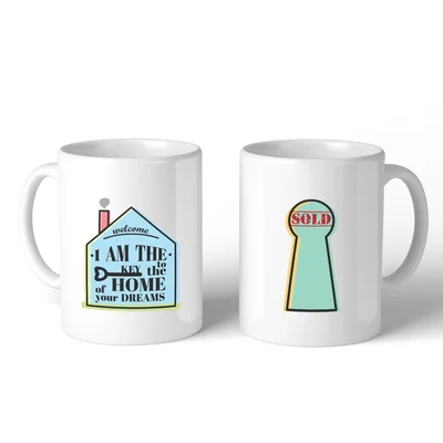 Adalrik I am the Key to the Home of your Dreams 2 Piece Coffee Mug Set