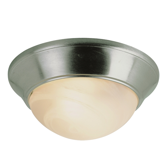 Trans Globe Athena 2 Light Flush mount in Brushed Nickel
