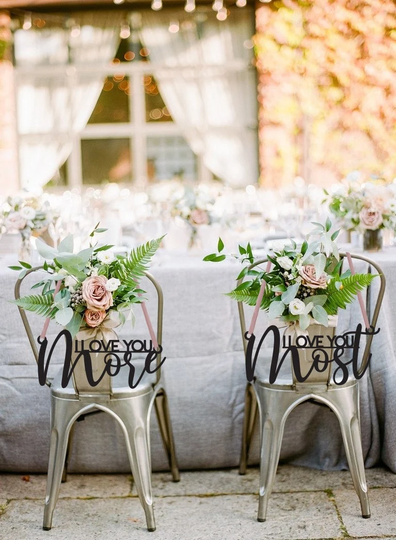 I Love You More Chair Signs, Laser Cut Sign, Wedding You Most