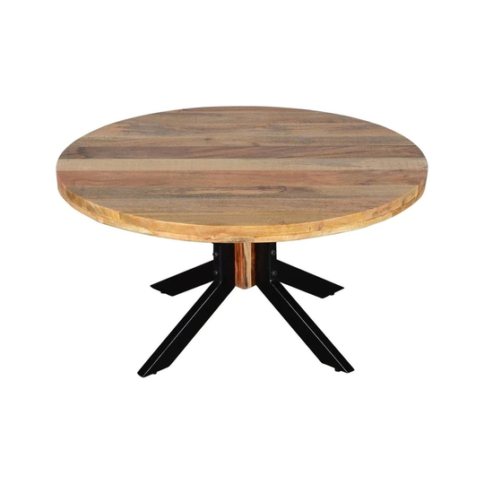 ROOT Natural Mango Wood Round Coffee Table - 35