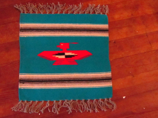 Woven Wool Chimayo Table Mat 15" By 14 1/2"
