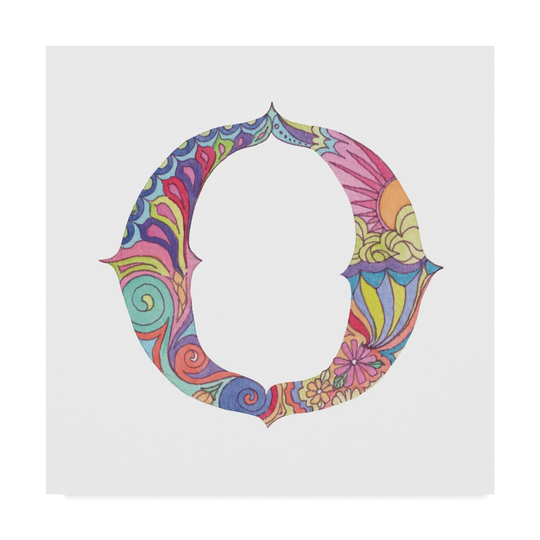 Green Girl Canvas 'O Colorful' Canvas Art - Multi-color