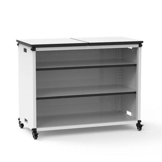 Modular Bookshelf - Wide Module with Casters and Tabletop - N/A
