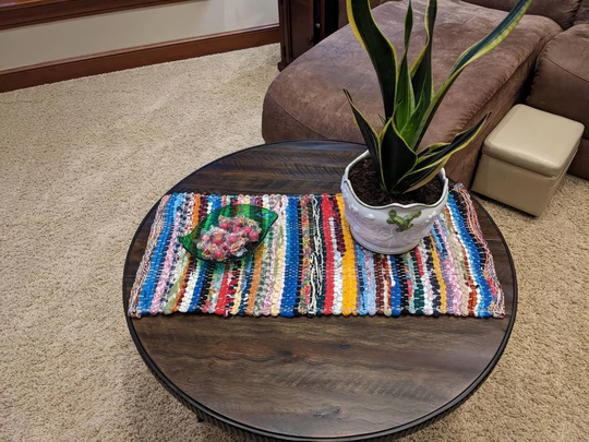 Multicolor Table Runner, Handwoven Hit & Miss Multiple Available