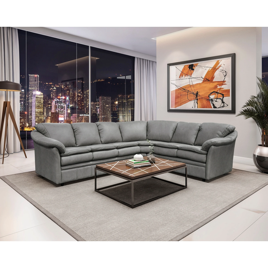 Arvin Ultra-Comfort Genuine Leather Sectional Sofa