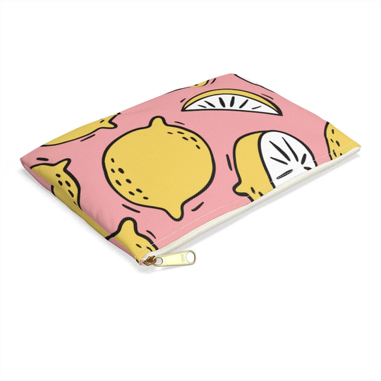 Lemon Slices Accessory Pouch, Print Makeup Bag, Cosmetic Pencil Travel Bag