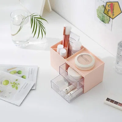 Desktop Storage Organizer Mini Box Desk Office Supplies Container Pen Holder For Desk Cute Pencil Cup Pot For Girls Makeup Brush Holder