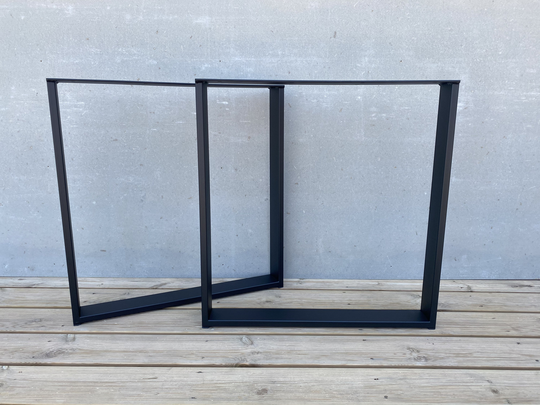 Industrial Style Square Type Table Legs, Set Of 2 Dining Steel Metal Dining Kitchen Legs