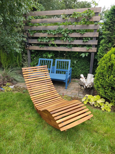Garden Chair, Patio Chairs, Outdoor Deck Wooden Furniture, Lounger, Profiled Lounger