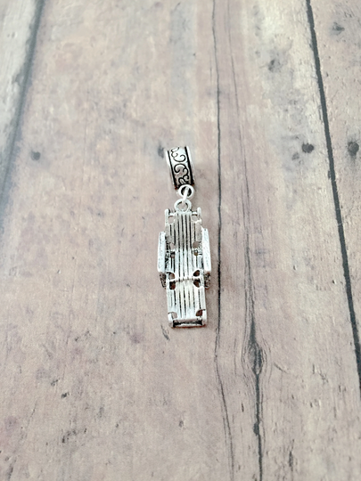 Beach Chair Pendant | 1 Piece - Silver Beach Pendant, Charm, Vacation Summer