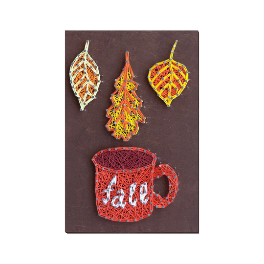 string Art Creative Diy Kit "Leaf Fall" 7.5"x11.4"/19.0x29.0 cm, Wall Decor, Abris A03