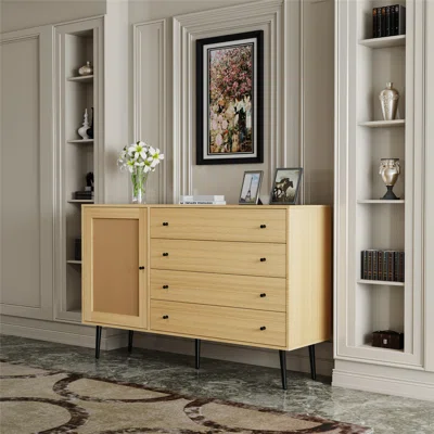 Pearlene 55.12" Wide 4 Drawer Sideboard