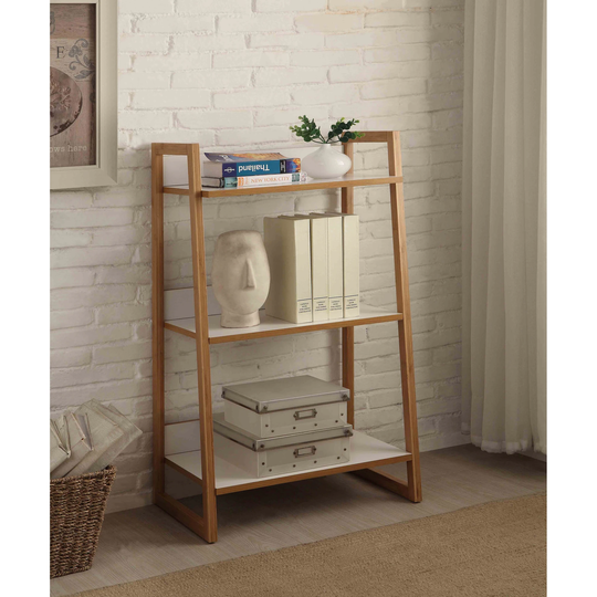 Strick & Bolton Luella White Wood 3-tier Shelf
