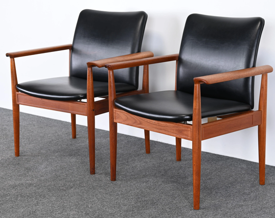 Pair Of Teak "Diplomat" Chairs By Finn Juhl Model 209, 1960S