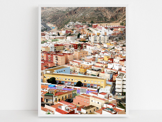Almeria Spain Photography Print - Colorful Spanish Architecture Photo Large Travel Photograph Framed Mediterranean Wall Art